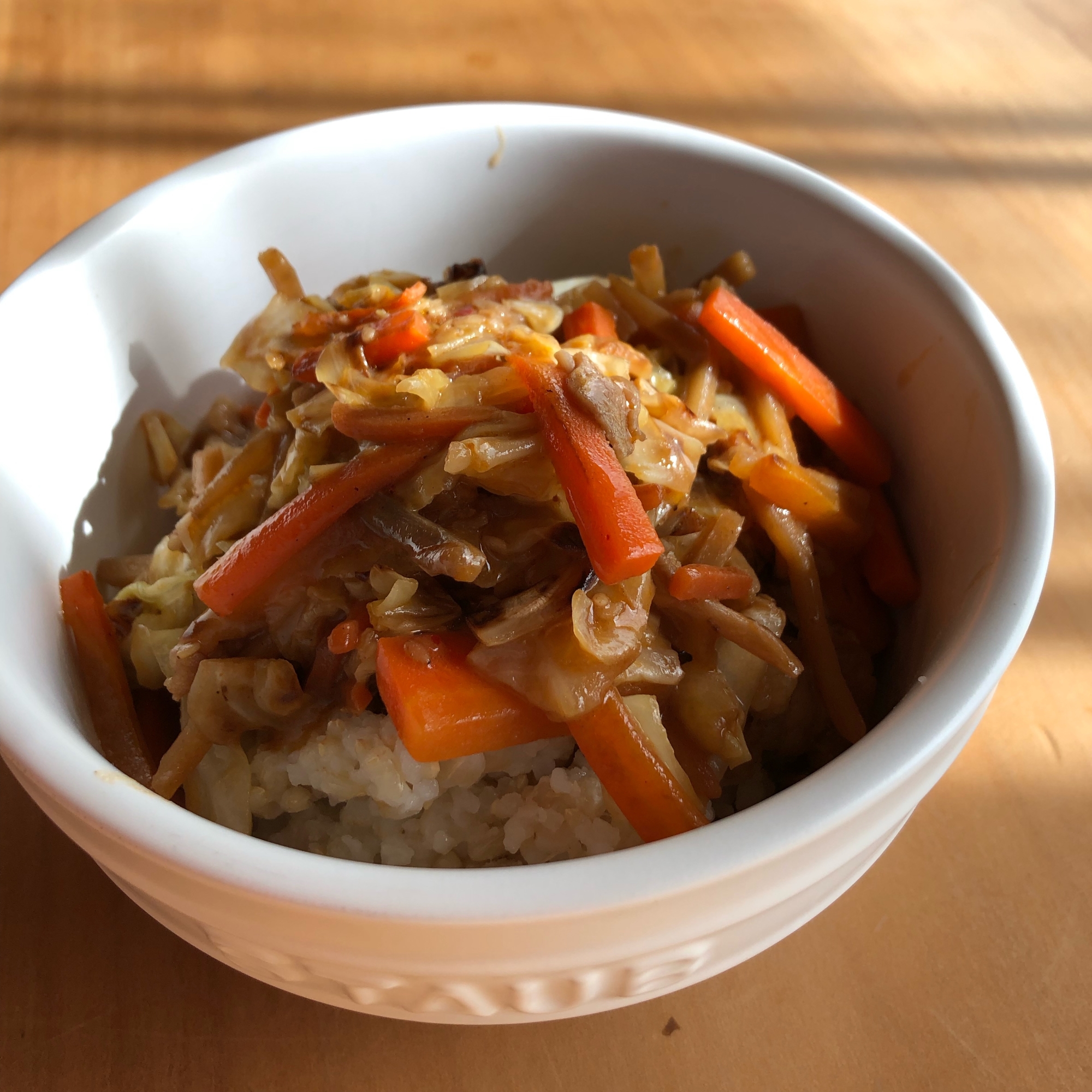 短時間でぱぱっと 肉野菜丼 レシピ 作り方 By くま0927 楽天レシピ