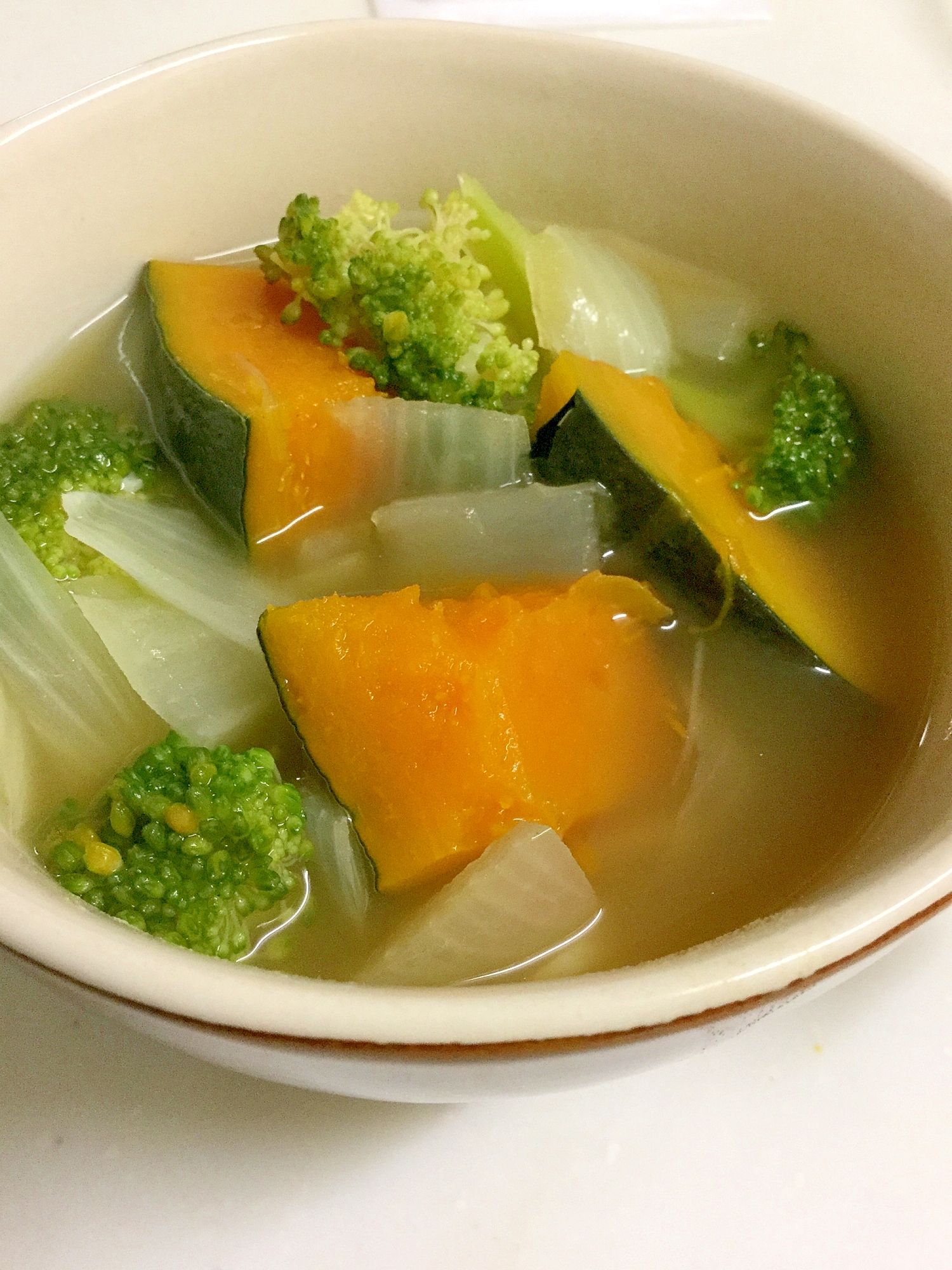 簡単!かぼちゃ&ブロッコリーのスープ♪