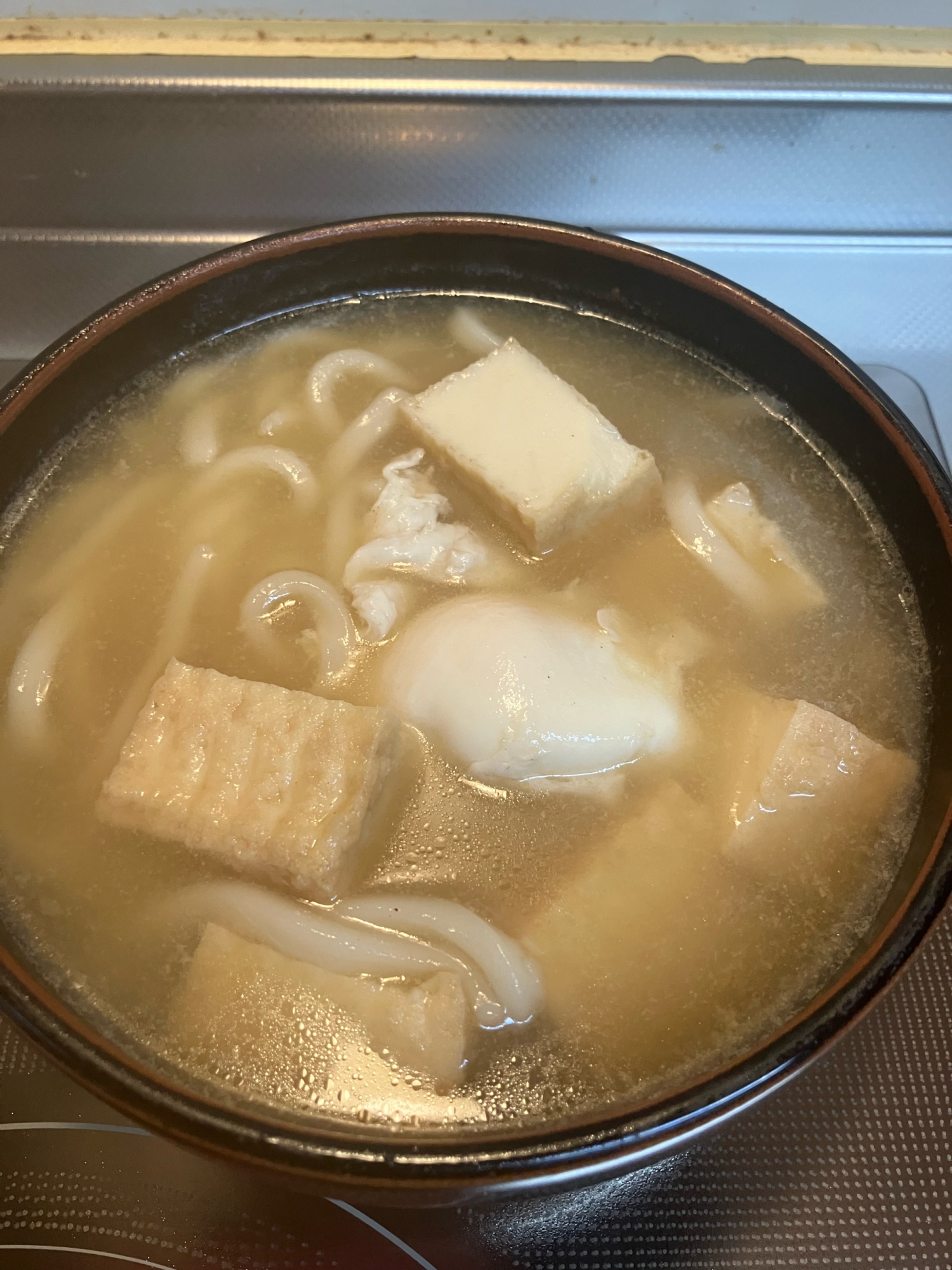 満腹♪ヘルシー♪厚揚げうどん^_^