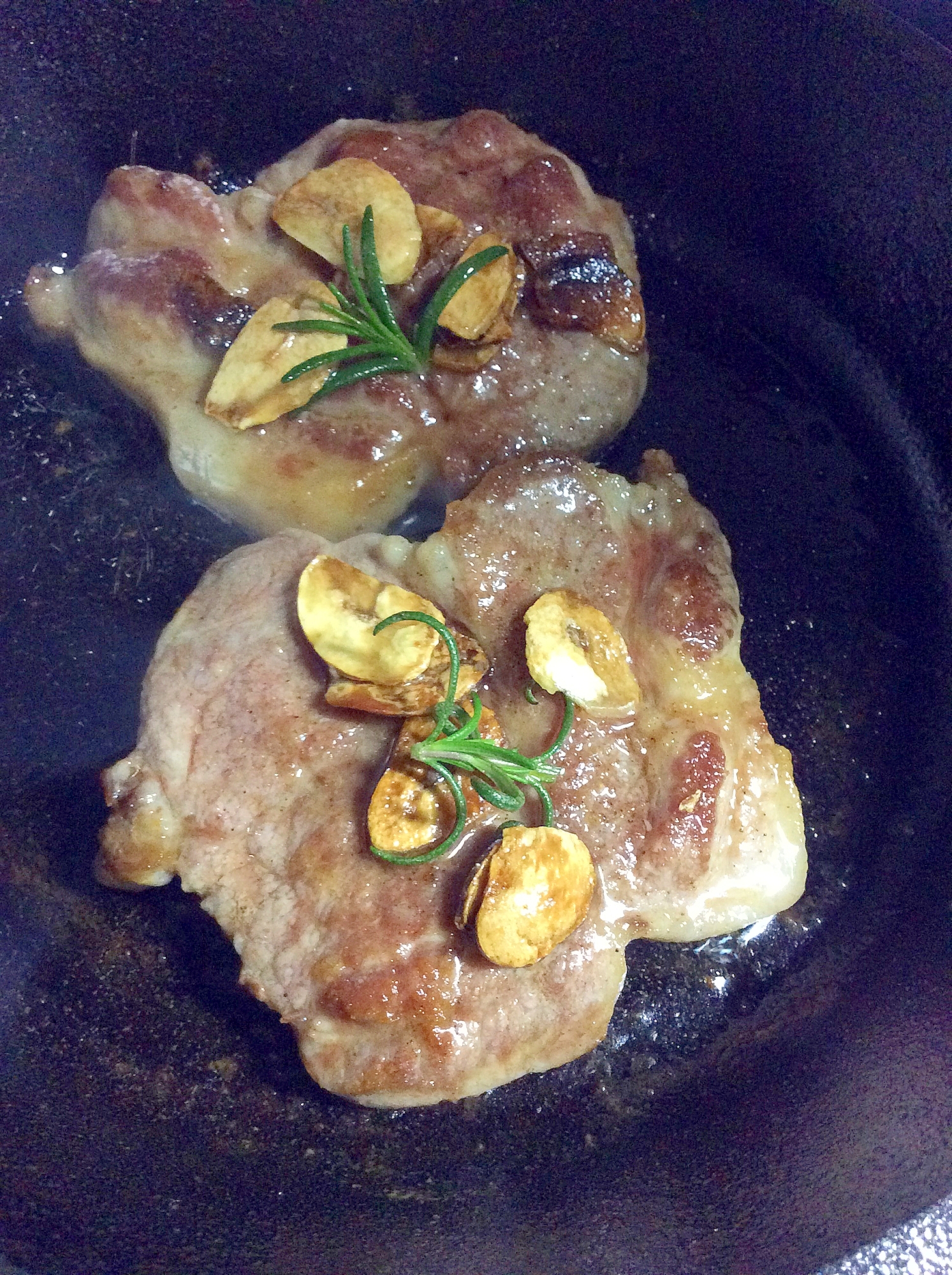 豚ロースガーリックローズマリーステーキ レシピ 作り方 By Madone6 楽天レシピ