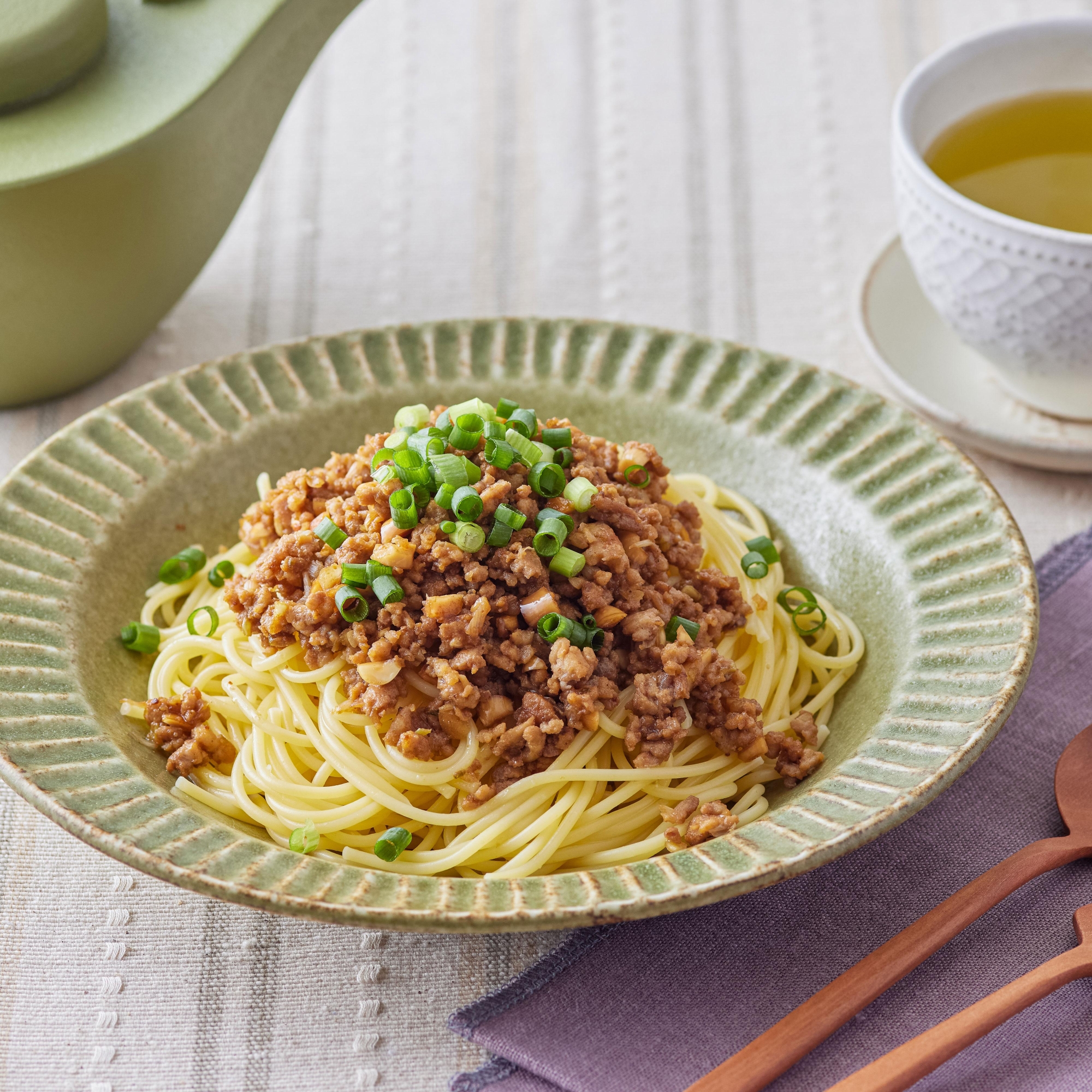 和風肉みそパスタ