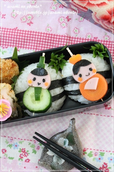 ひな祭りキャラ弁 おひな様ピンチョス レシピ 作り方 By Asami Obento 楽天レシピ