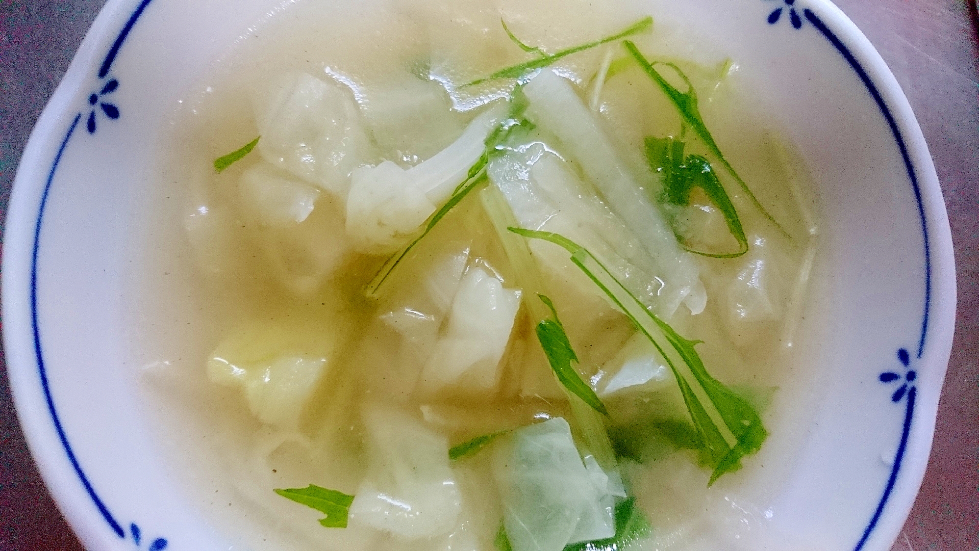 キャベツと 水菜のスープ