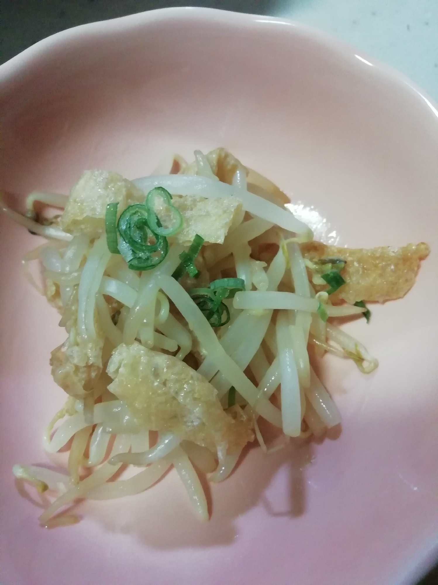 カリカリ油揚げともやし炒め