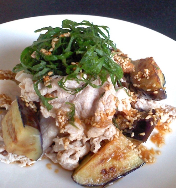 豚しゃぶナス添え