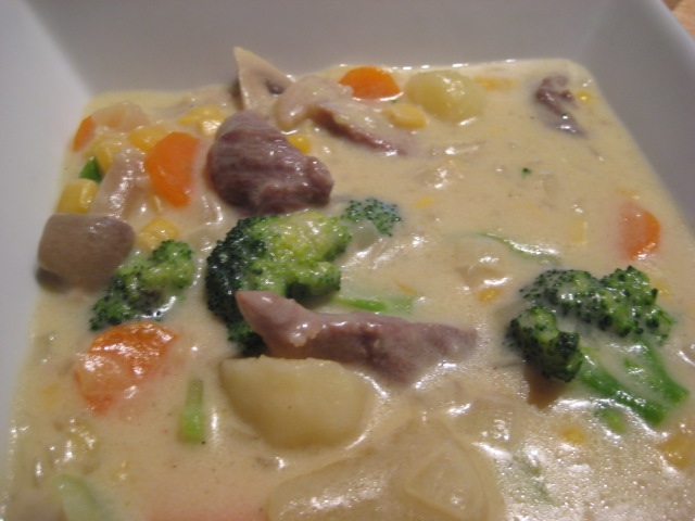 豚ヒレ肉のクリームシチュー