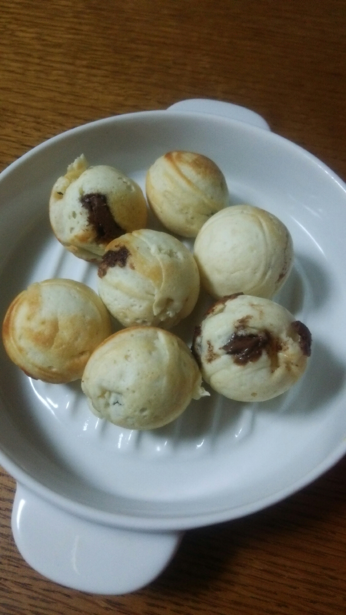 タコ焼き器でチョコベビーカステラ