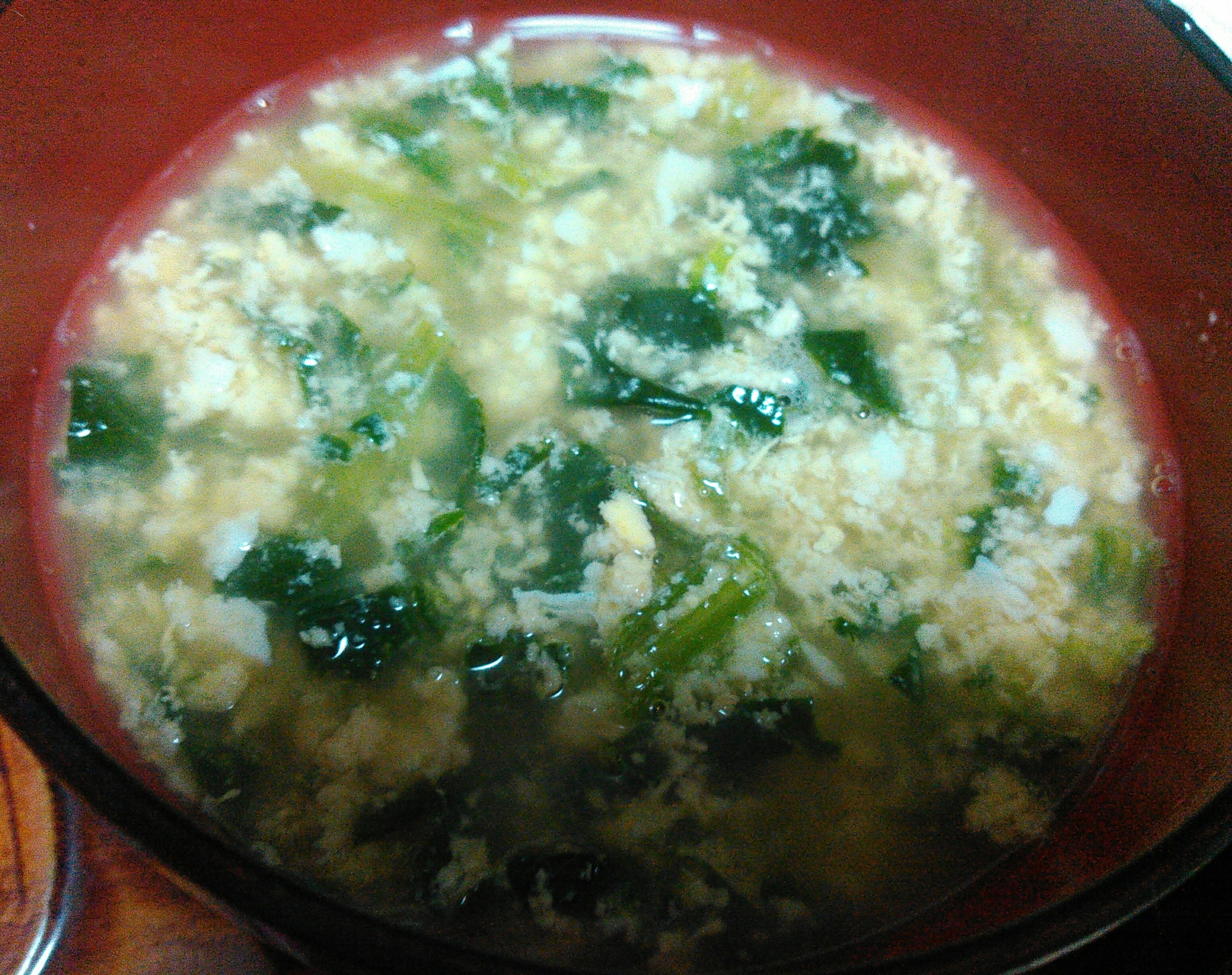 小松菜のかき玉汁