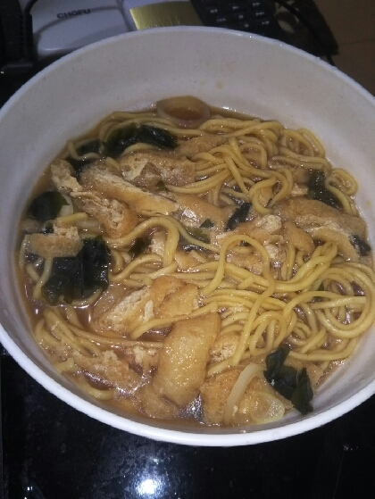 わかめと油揚げのラーメン！