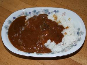 肉の味付けにしょうがを使ったカレーライス