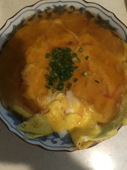 カニカマでもとても美味しくできました、
子供たちも喜んで食べてました。