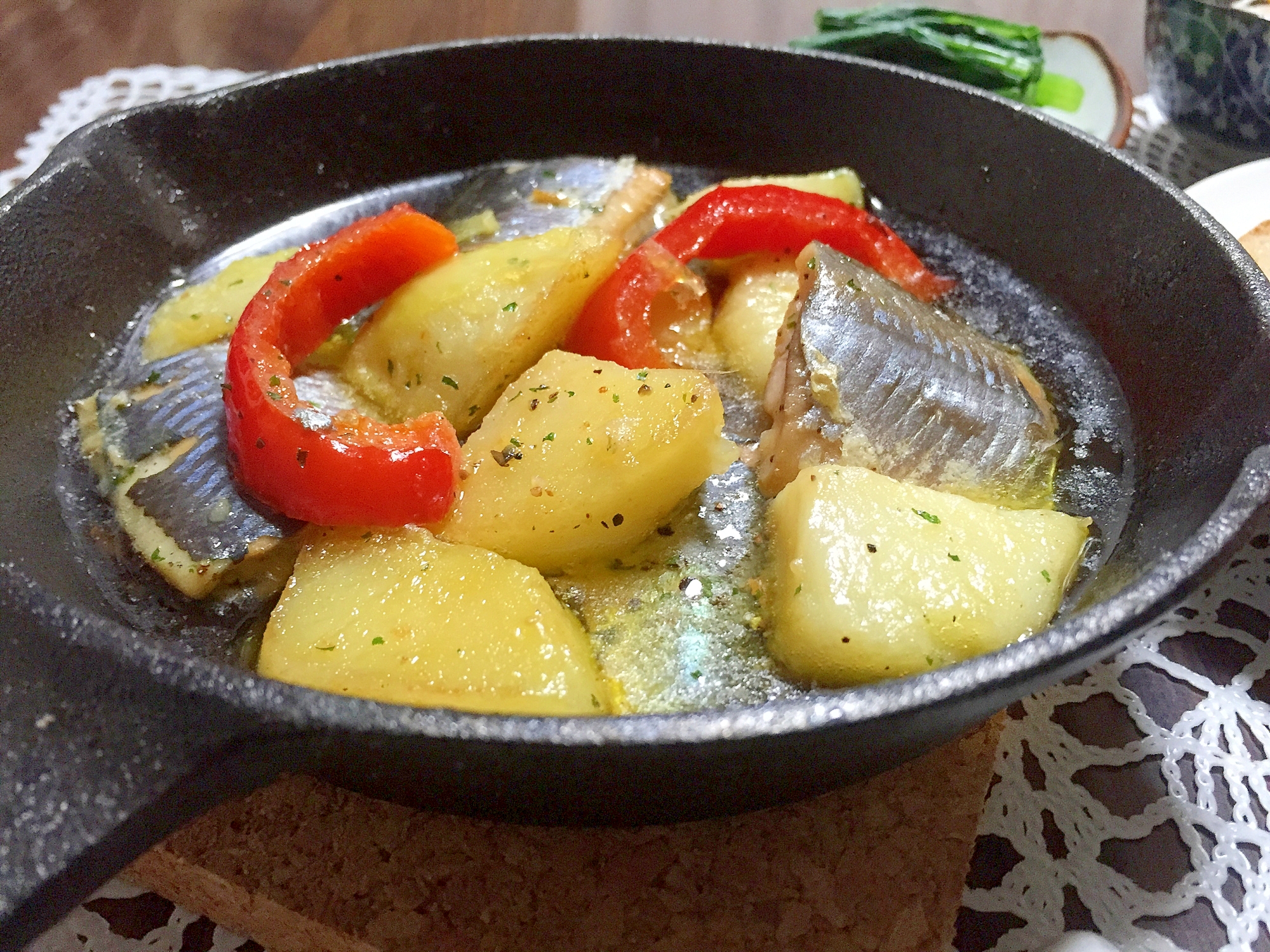 イワシとジャガイモのアヒージョ レシピ 作り方 By おんちゃん母 楽天レシピ