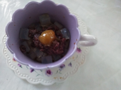 栗甘露煮あんみつ