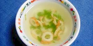 ちくわとねぎの簡単中華スープ