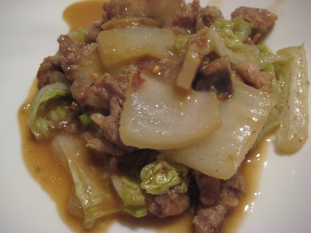 豚肉と白菜の味噌炒め