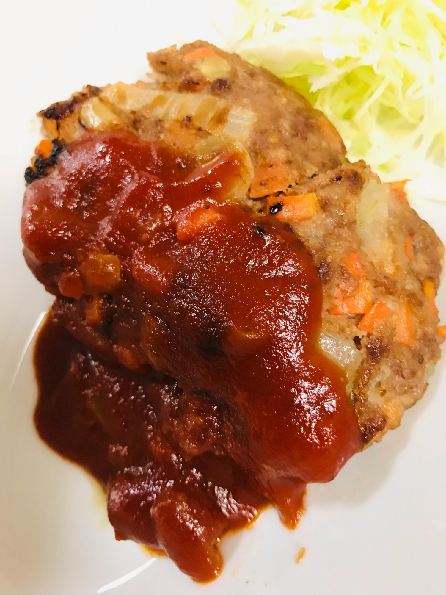 さけるチーズ入り野菜ハンバーグ