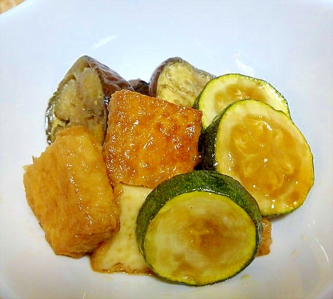 ズッキーニとナスと厚揚げの炒め煮