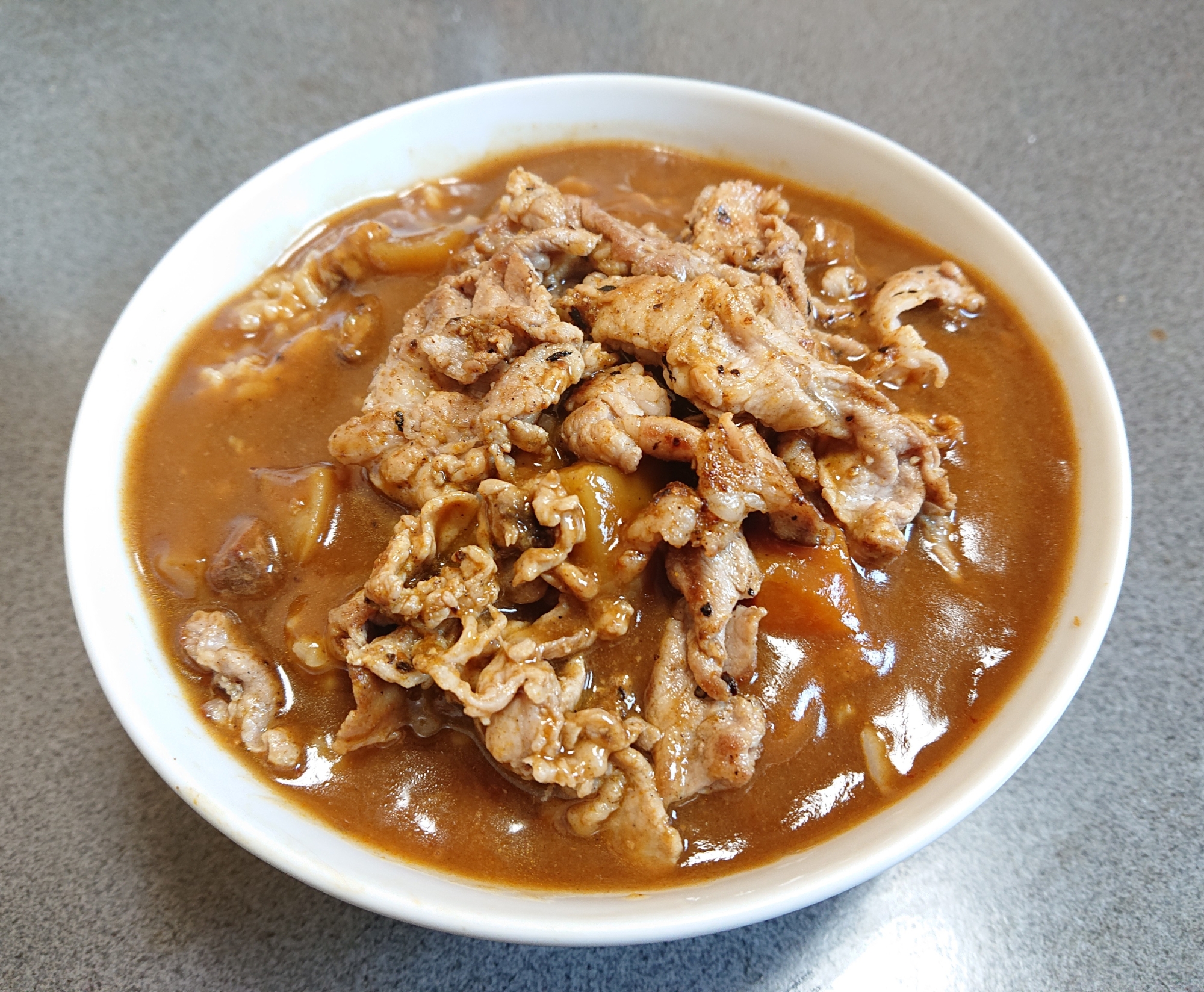 レトルトで作る☆カレー豚丼