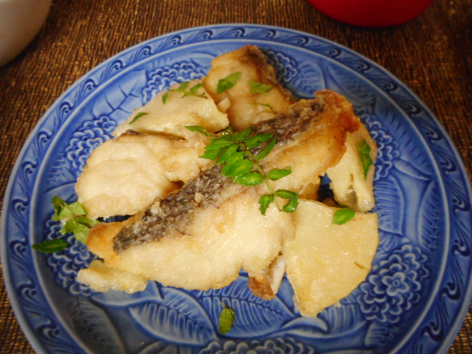 鯛とタケノコのから揚げ