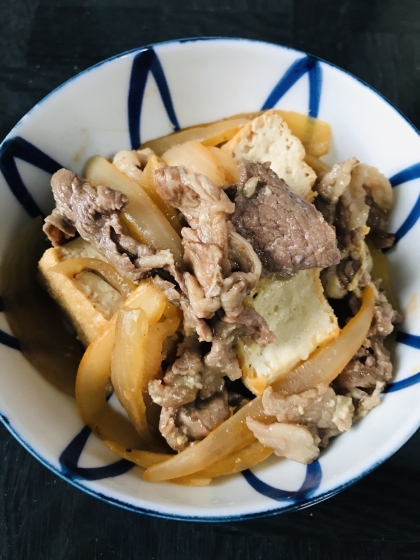 ♪牛小間と厚揚げで♡すき焼き風の煮物♪