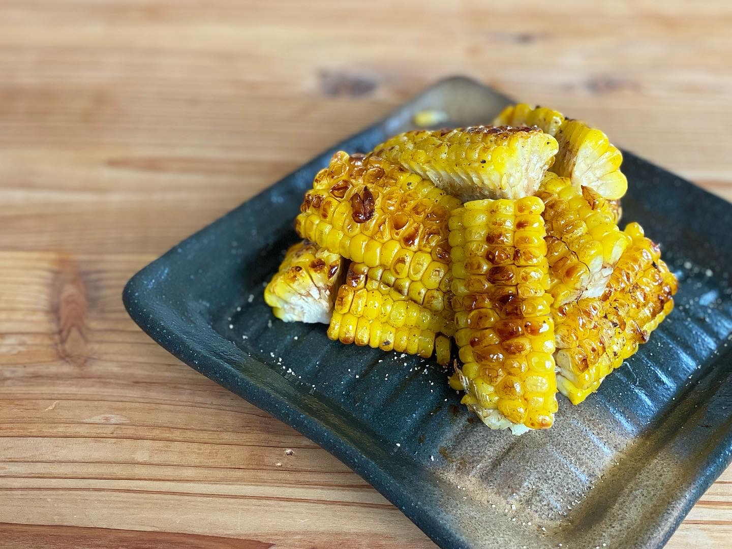 フライパンで作る、焼きとうもろこし！