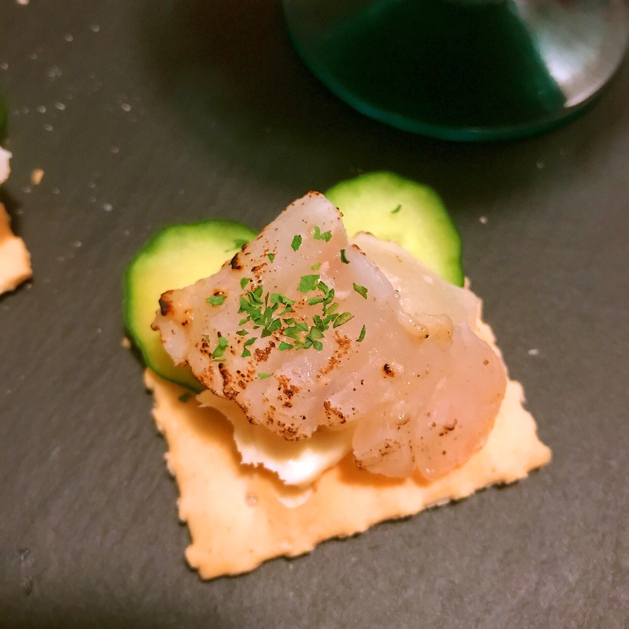 炙り平目のセロリソルトクリチーディップカナッペ レシピ 作り方 By 嵯峨 恭也 楽天レシピ