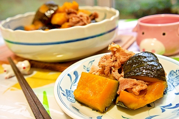 子供の箸がススム！煮崩れしない豚肉と南瓜の煮物