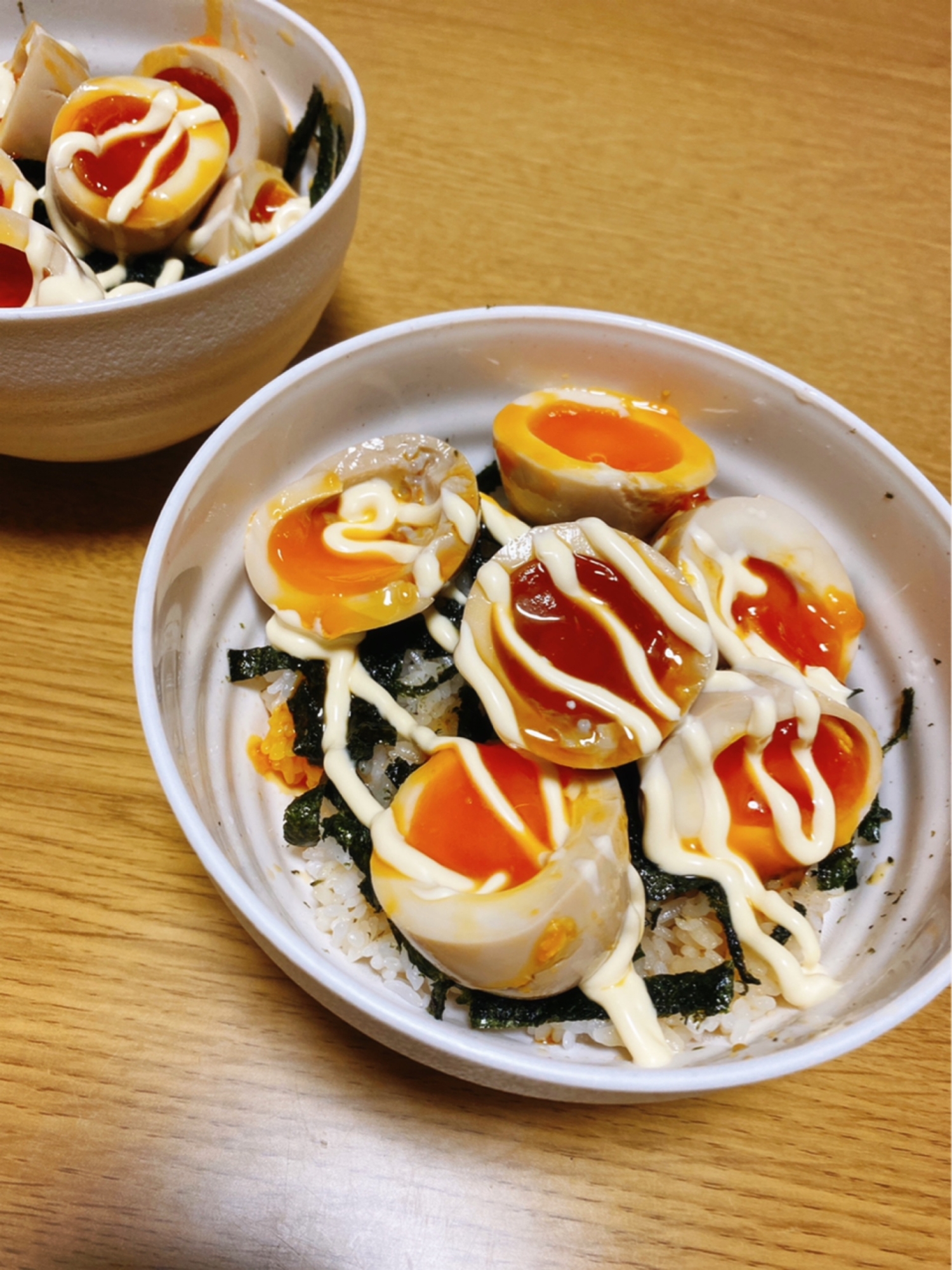 味しみ♡節約美味しい煮卵丼♡