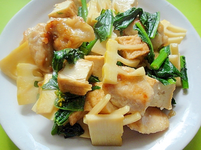 たけのこと厚揚げ鶏むね肉の中華炒め レシピ 作り方 By Mint74 楽天レシピ