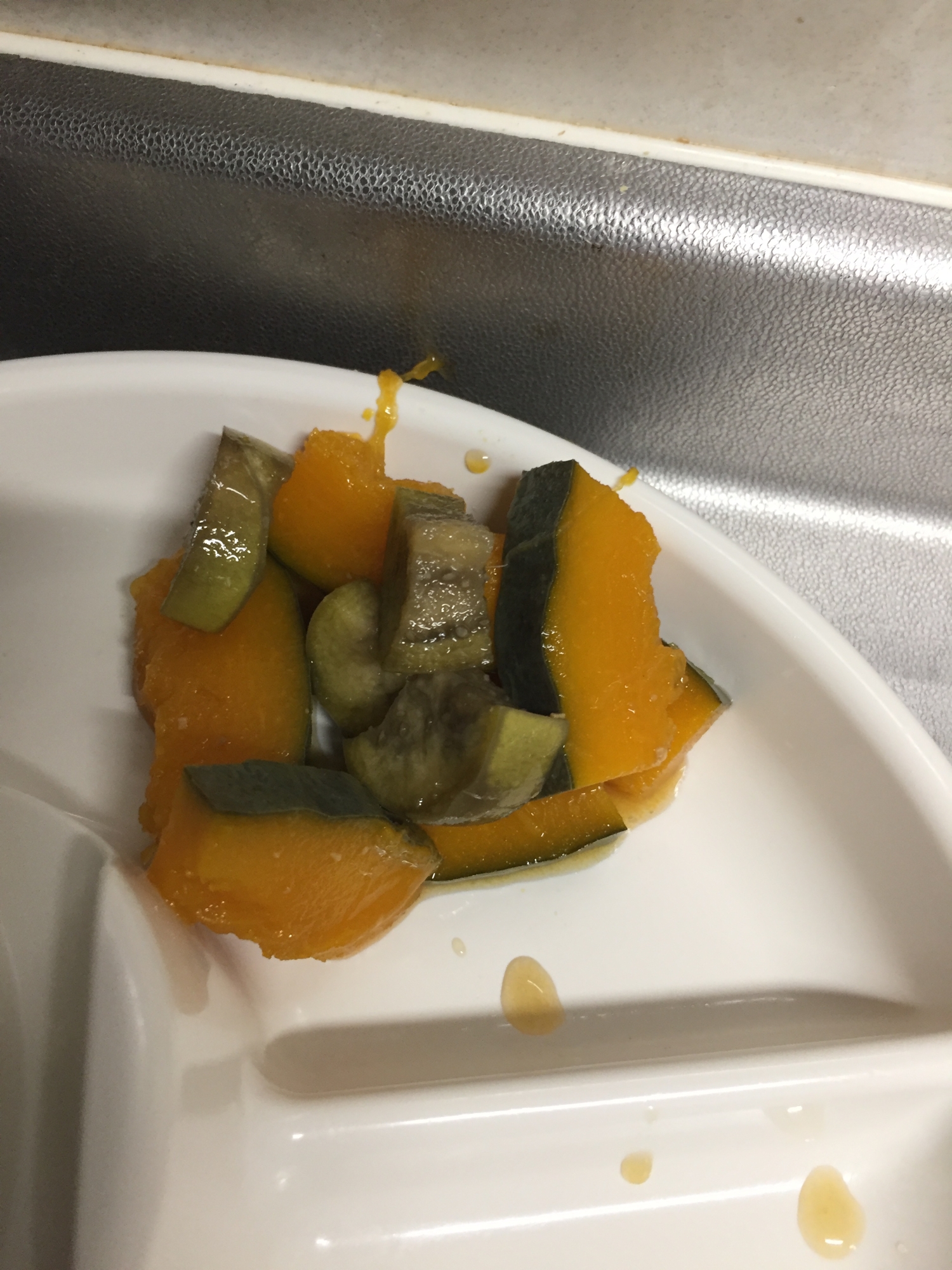 かぼちゃとなすのだし汁煮込み レシピ 作り方 By へんてこへんてこママ 楽天レシピ