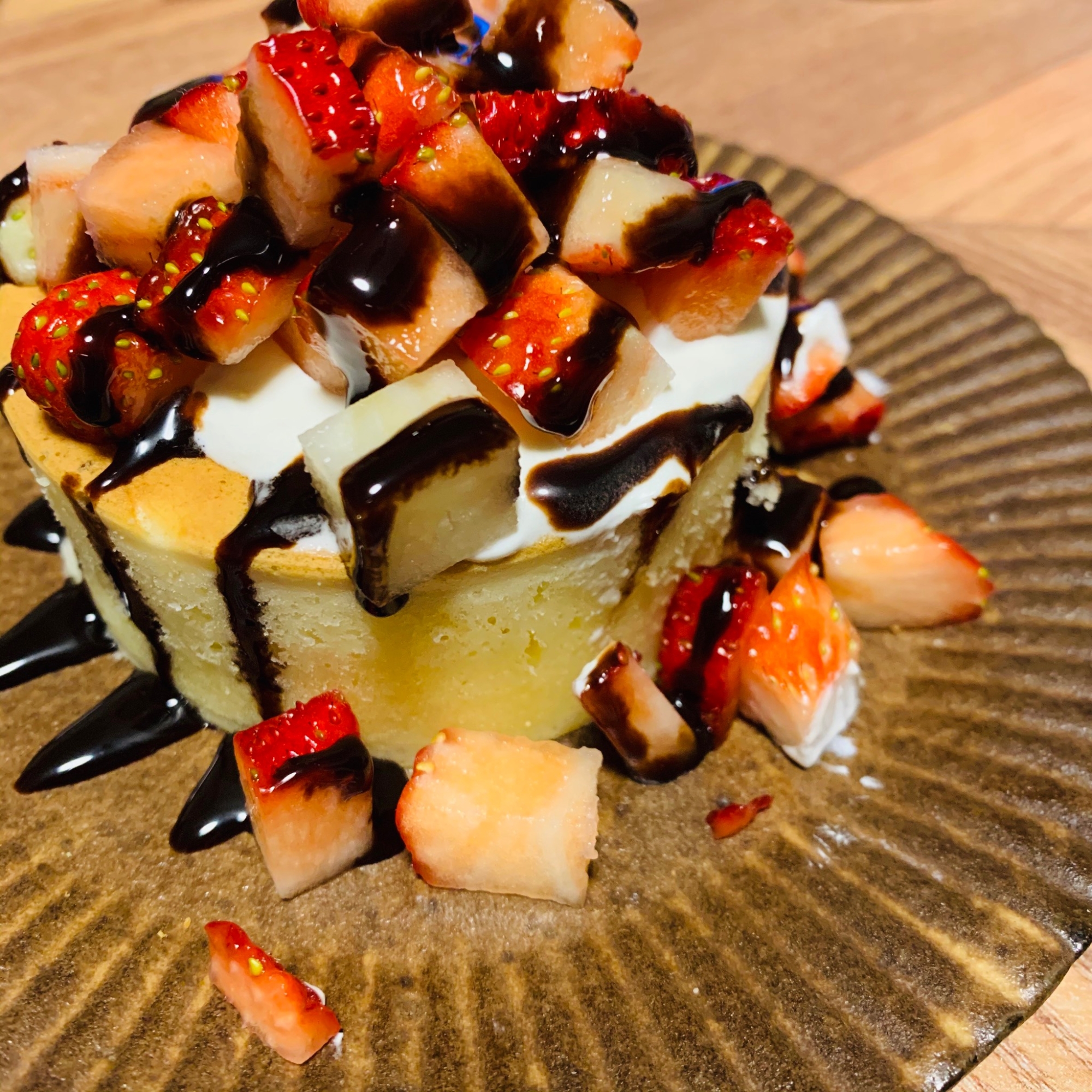 シリコン型で分厚いパンケーキ レシピ 作り方 By ぽむ 楽天レシピ