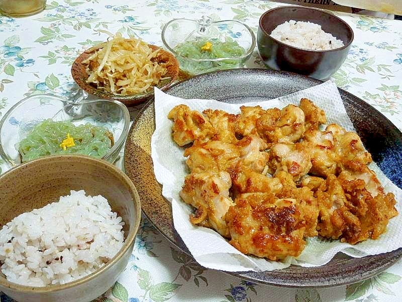 カレーと花かつおの香りがふわ～ん♬おかかカレー唐揚