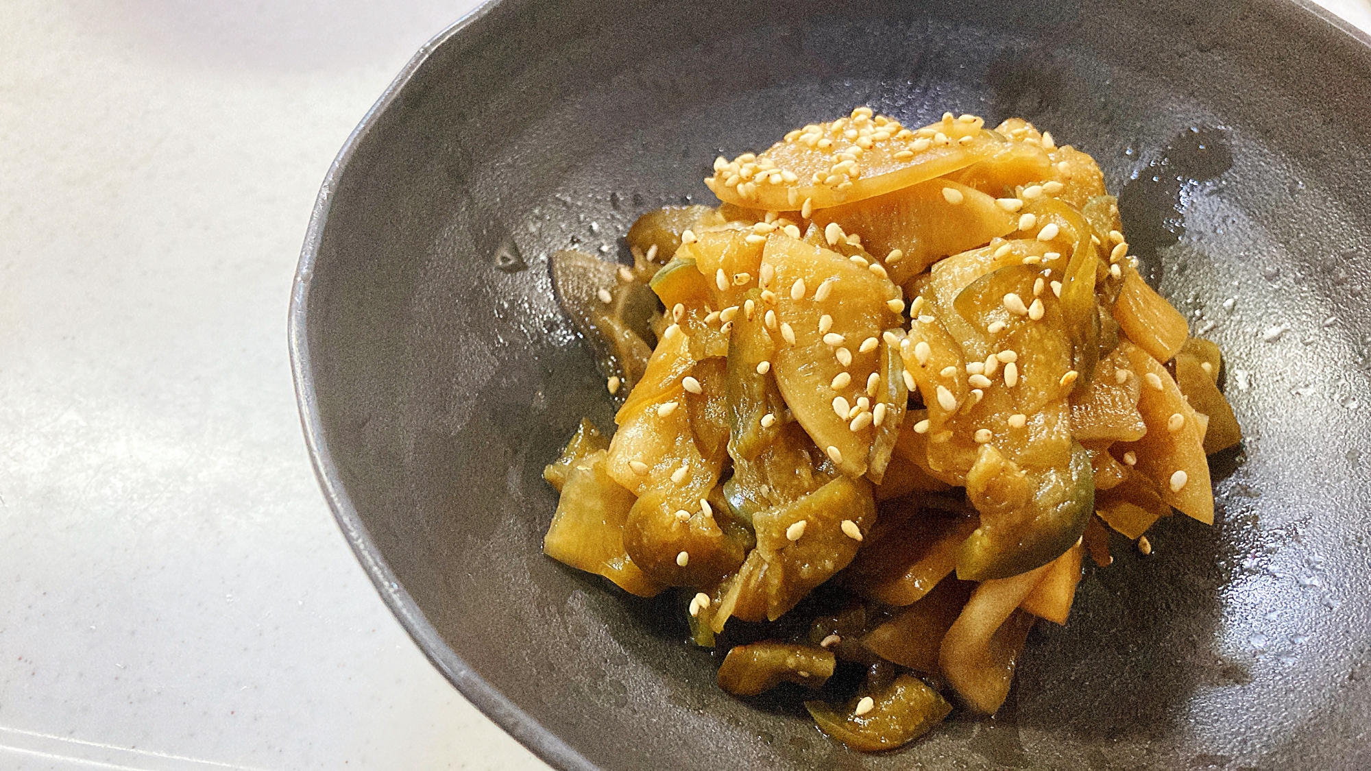 大根と茄子の福神漬け風