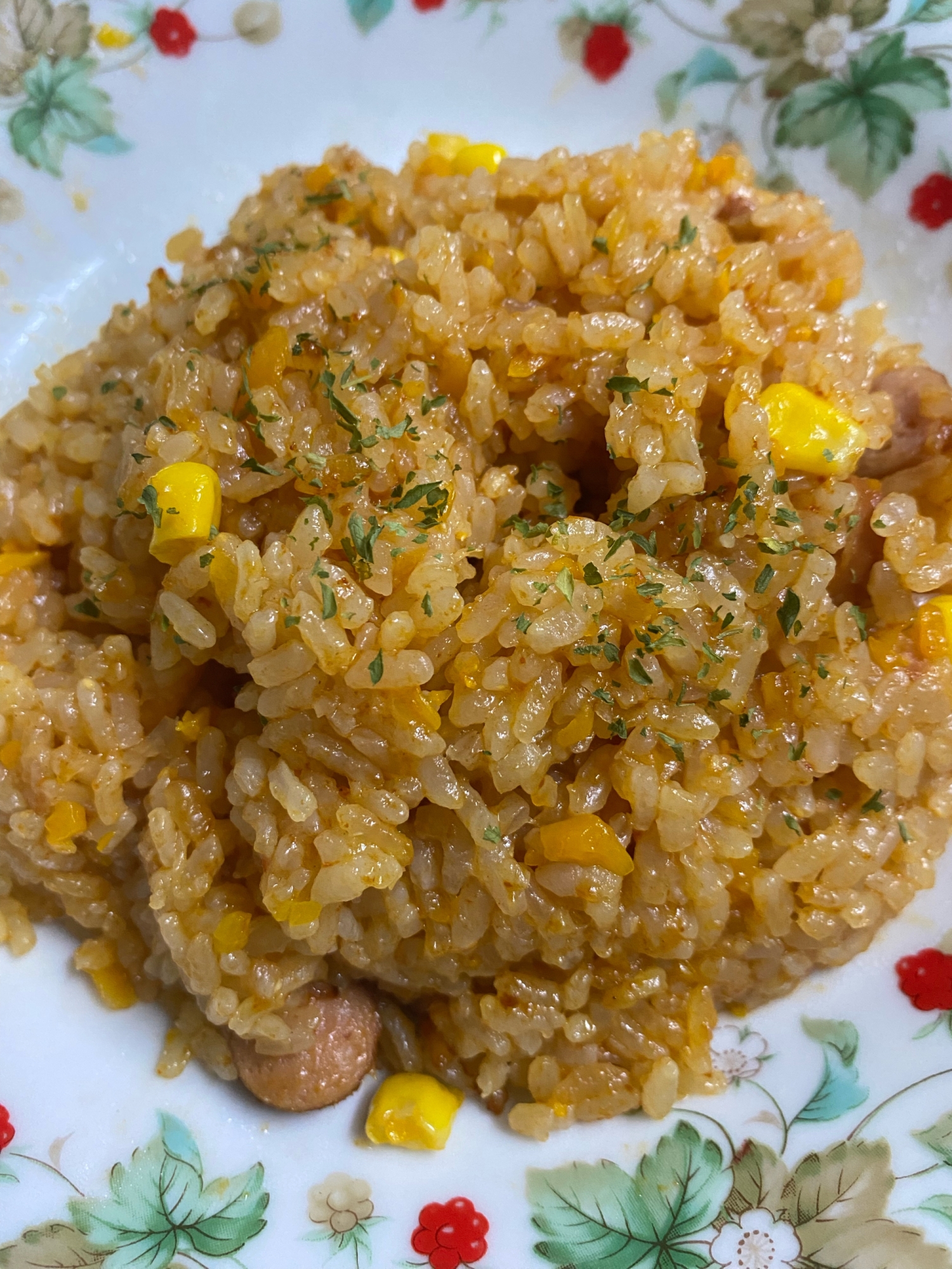 炊飯器で、ケチャップライス