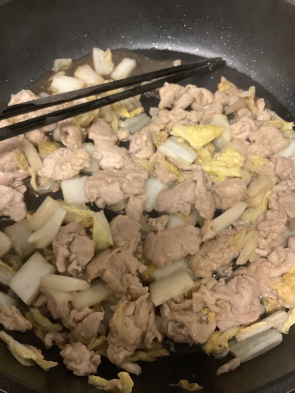 【フライパン】白菜と豚肉のポン酢煮【簡単】