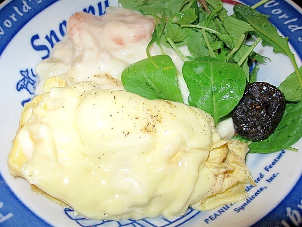 ふわとろも味わえるシーフードオムレツ