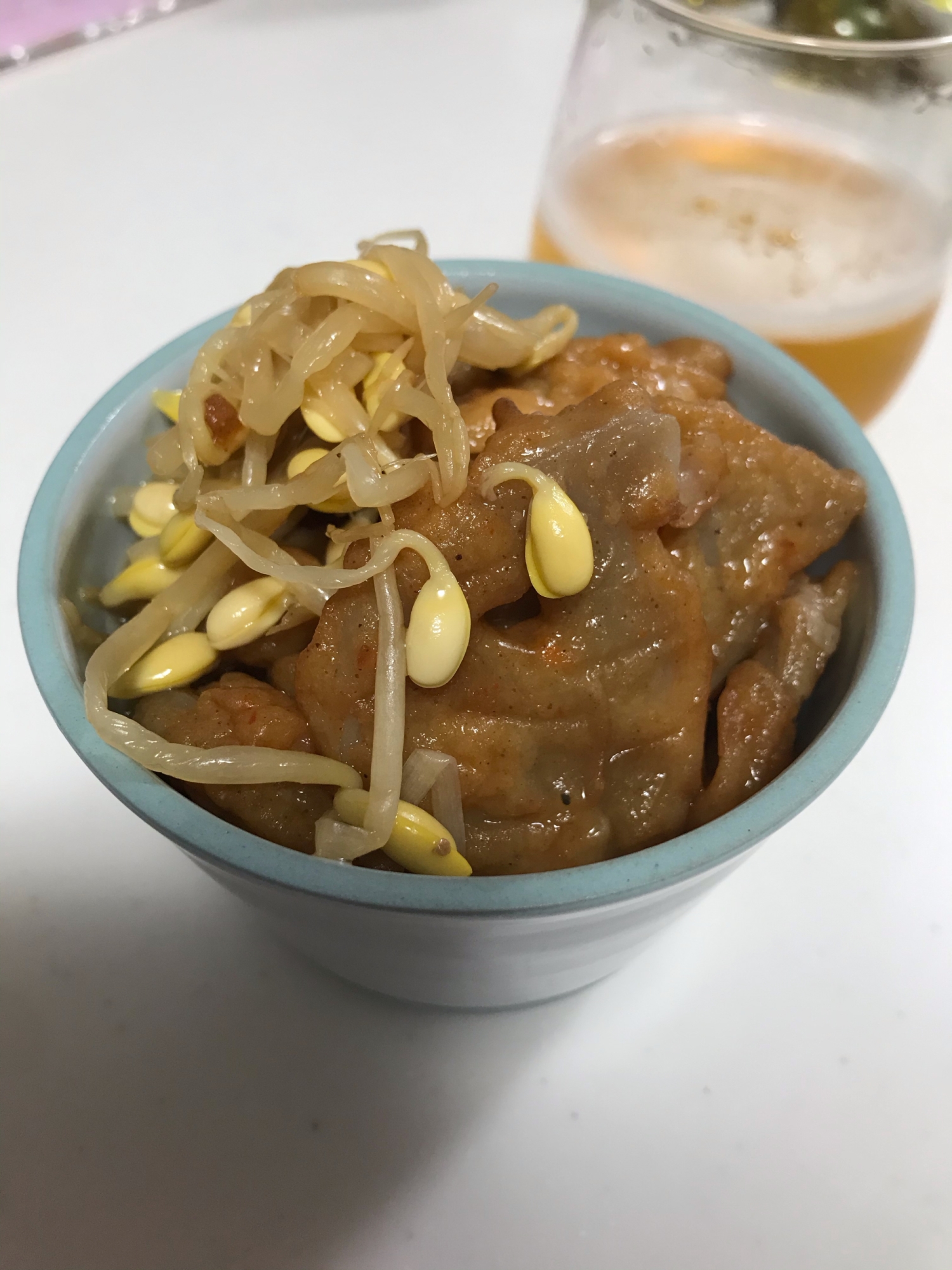 レンコン揚げと豆もやしの煮物