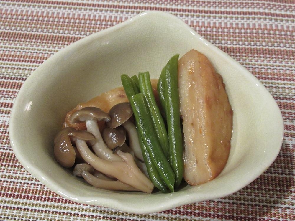 いんげんとごもく天の煮物