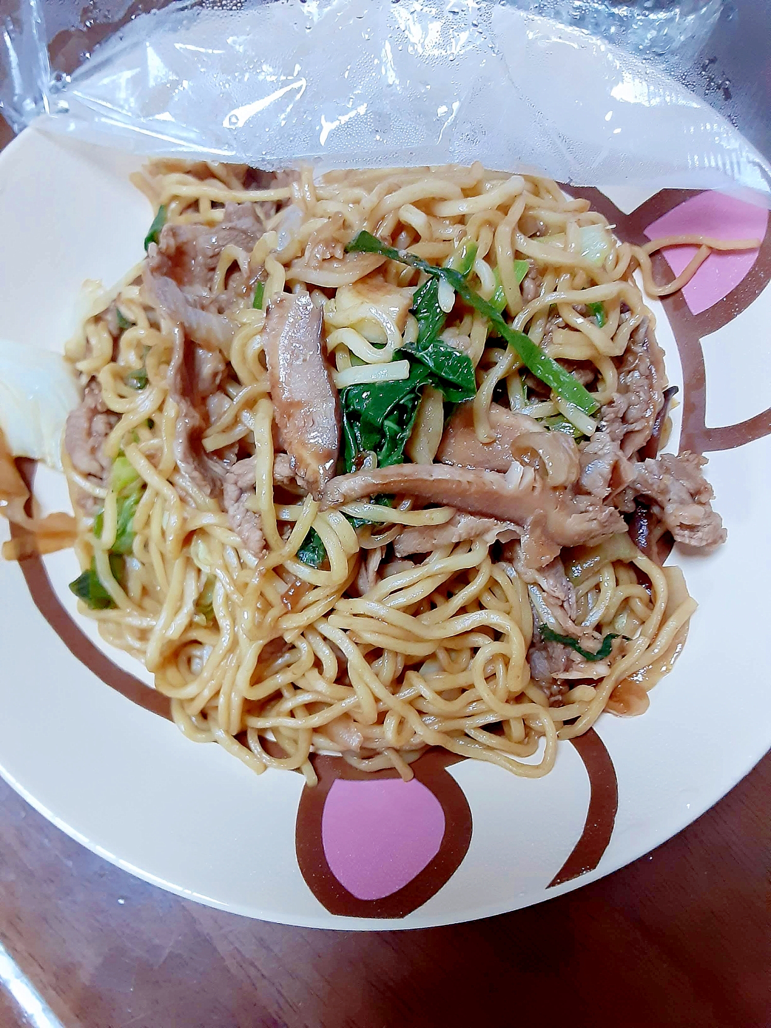 牛バラ肉のソース焼きそば