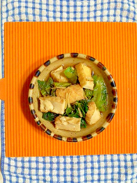 高菜と厚揚げの煮物♪