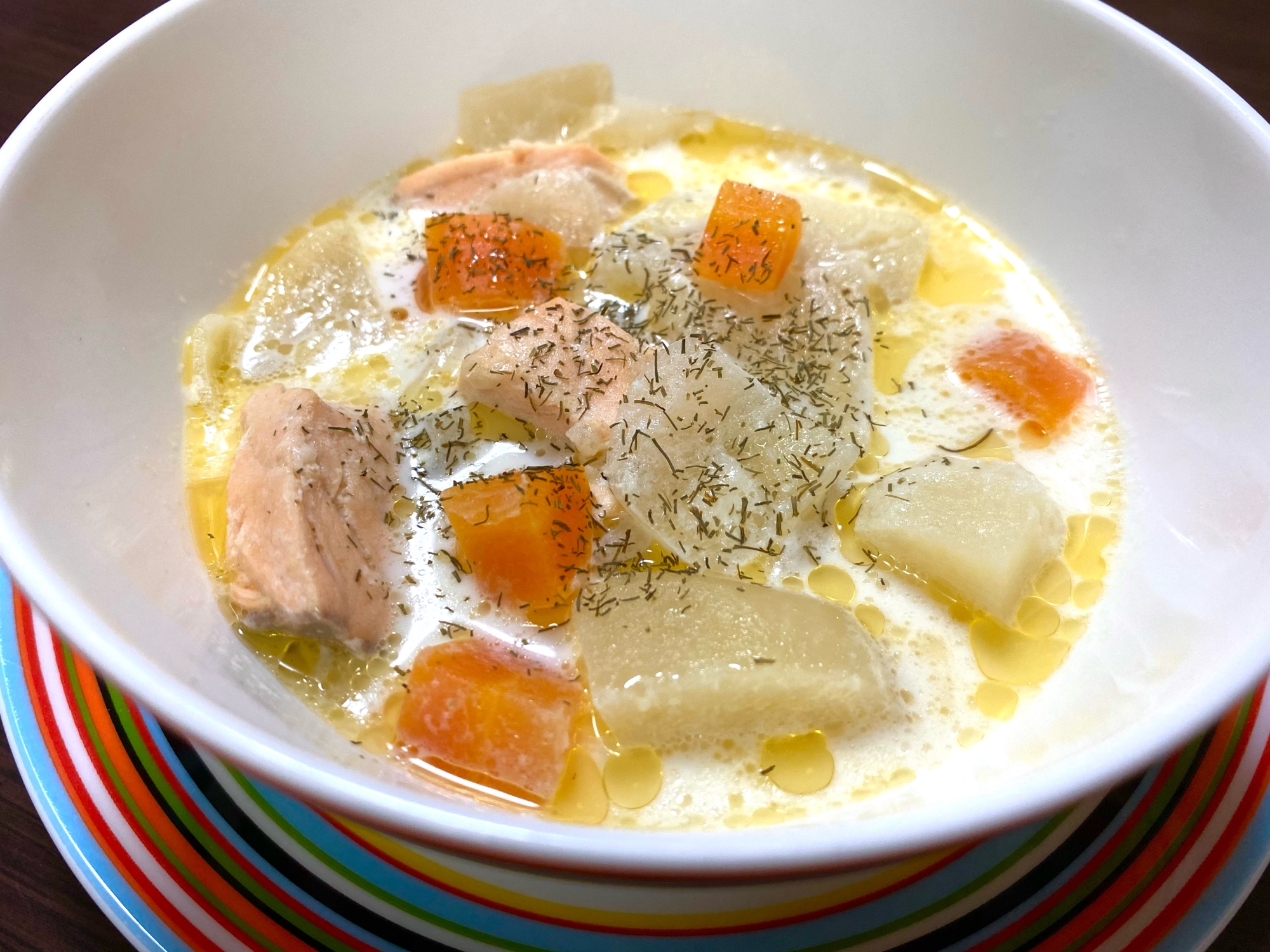 北欧フィンランドのあったかサーモンスープ レシピ 作り方 By からもまま 楽天レシピ