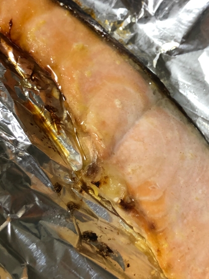鮭の辛子味噌バター焼き