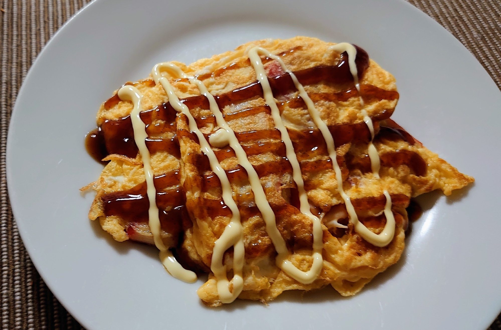 カニカマの豚平焼き風