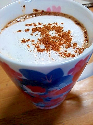 黒糖ジンジャーシロップを使ってホットカフェラテ^^