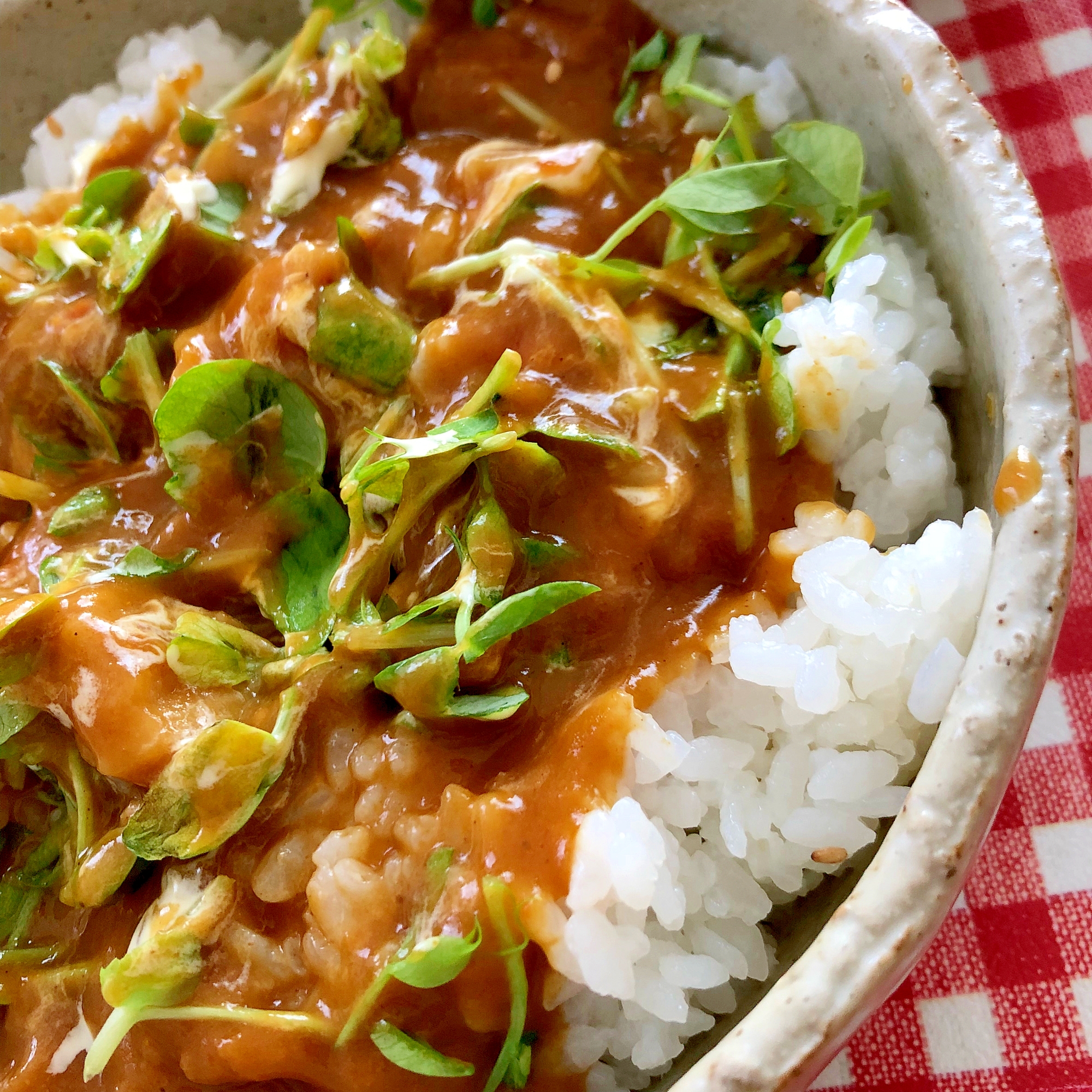 豆苗入りのカレー☆彡