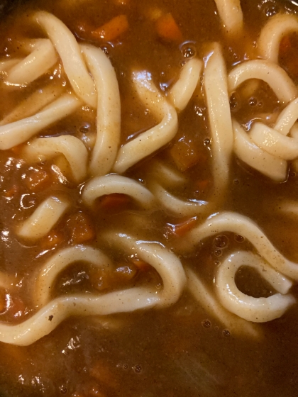 【めんつゆ不使用】残りのカレーでカレーうどん