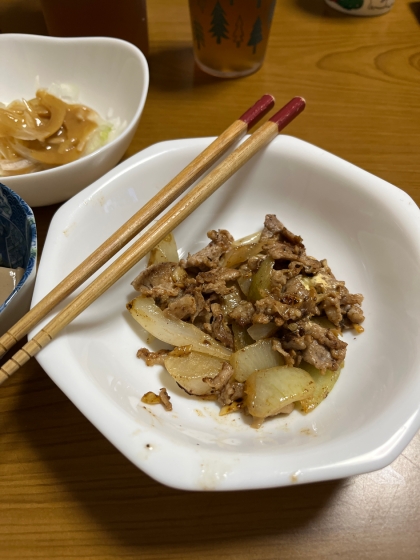 子どもにも好評♪豚肉と玉ねぎのガリマヨポン♪