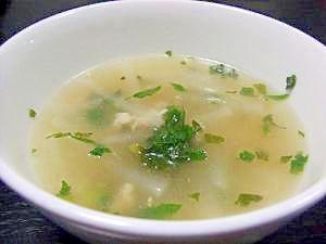 大根とひき肉の中華風スープ