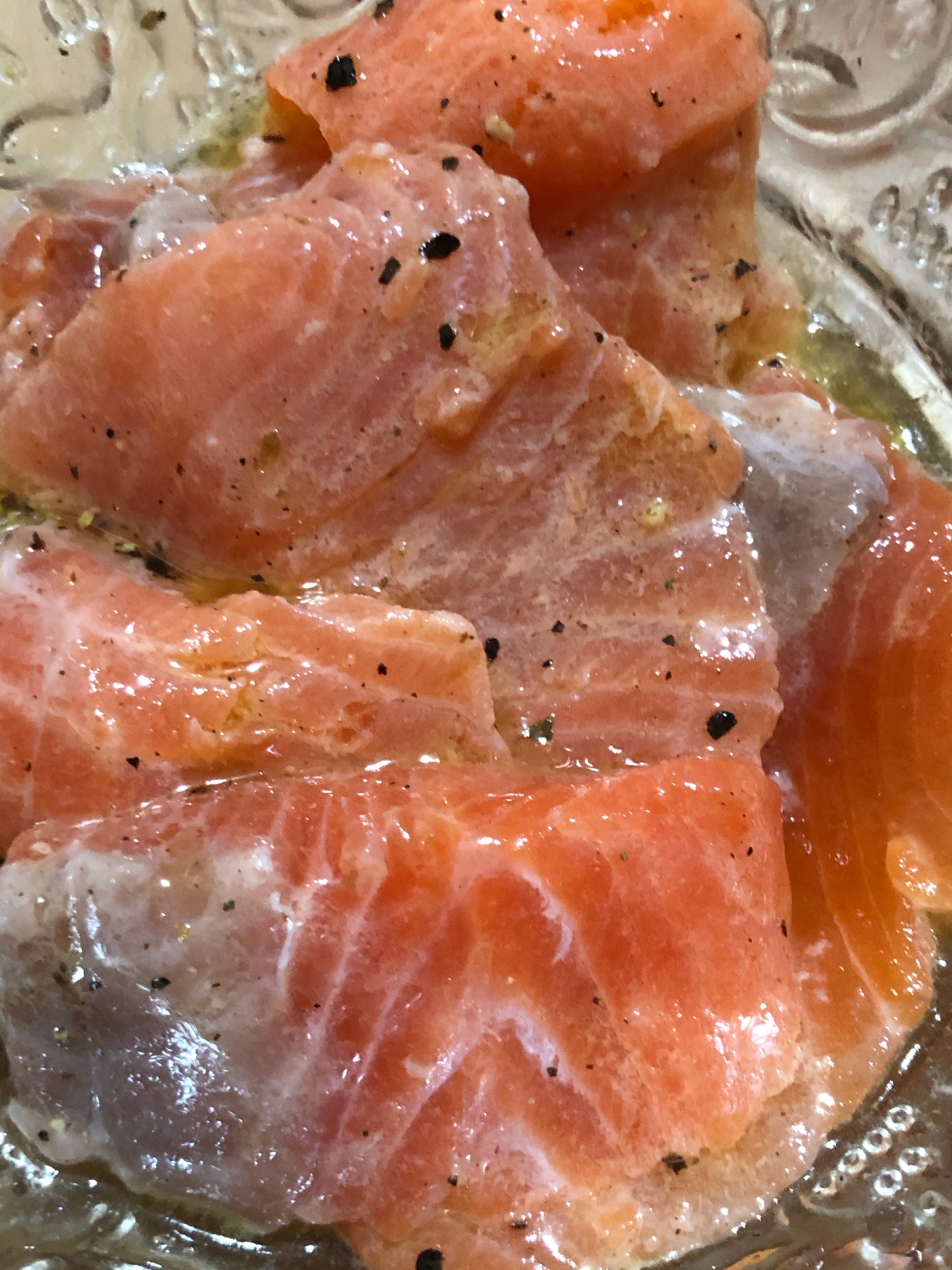 余ったサーモンのお刺身マリネ レシピ 作り方 By Shiro100 楽天レシピ