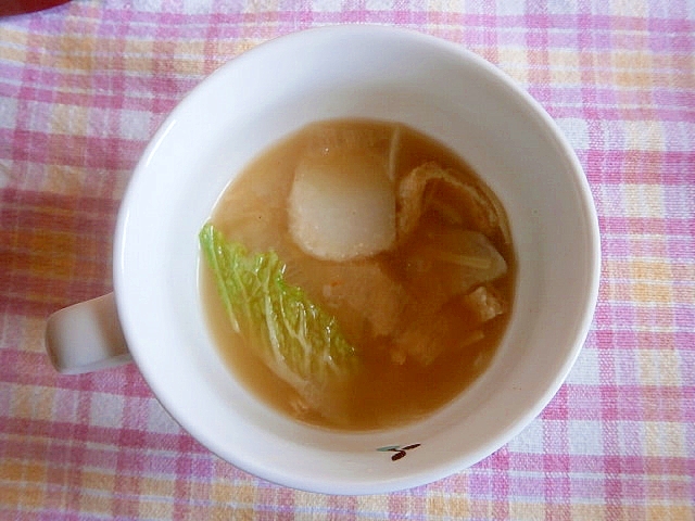 白菜・里芋・油揚げの味噌汁